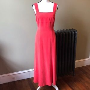 Dana Buchman 100% Silk Coral Maxi Dress 8